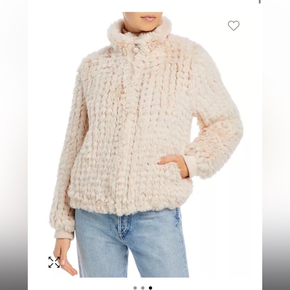 Aqua faux fur jacket